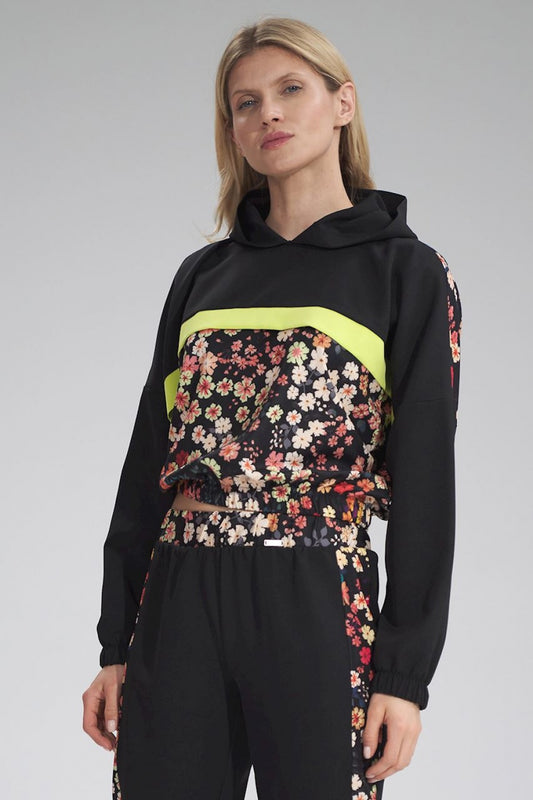 Black Wzór Sweatshirt