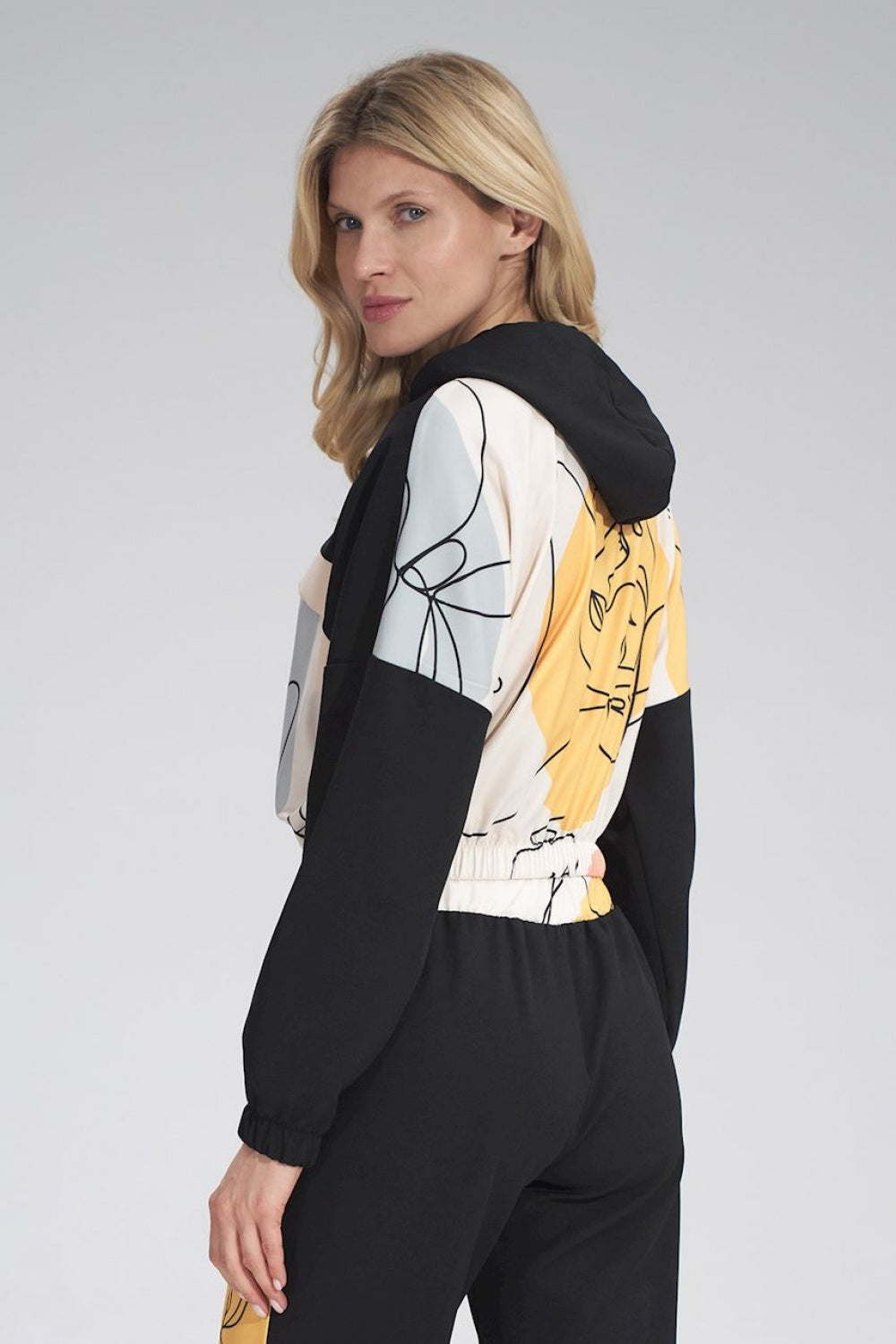 Black Wzór Sweatshirt