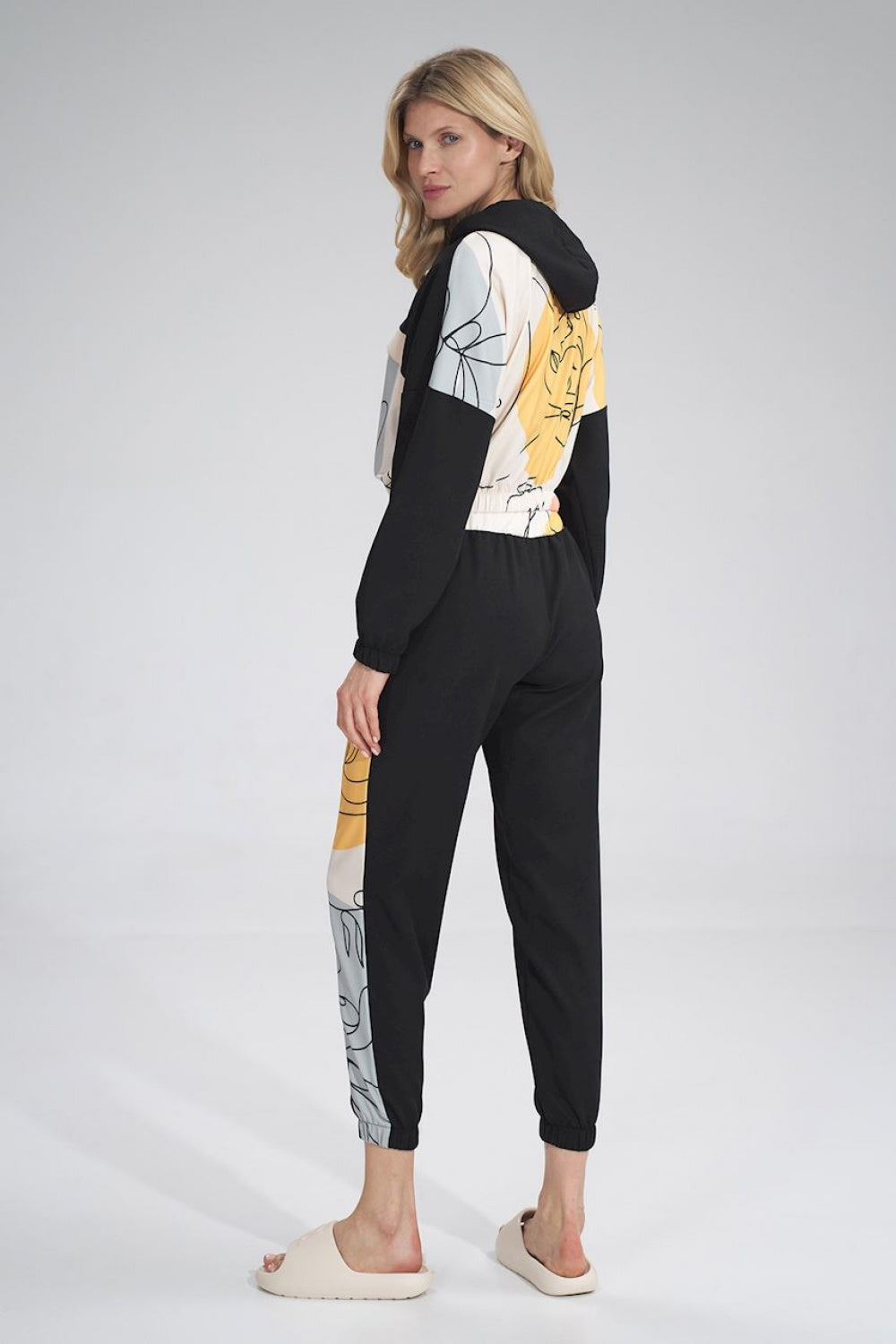 Black Wzór Tracksuit trousers