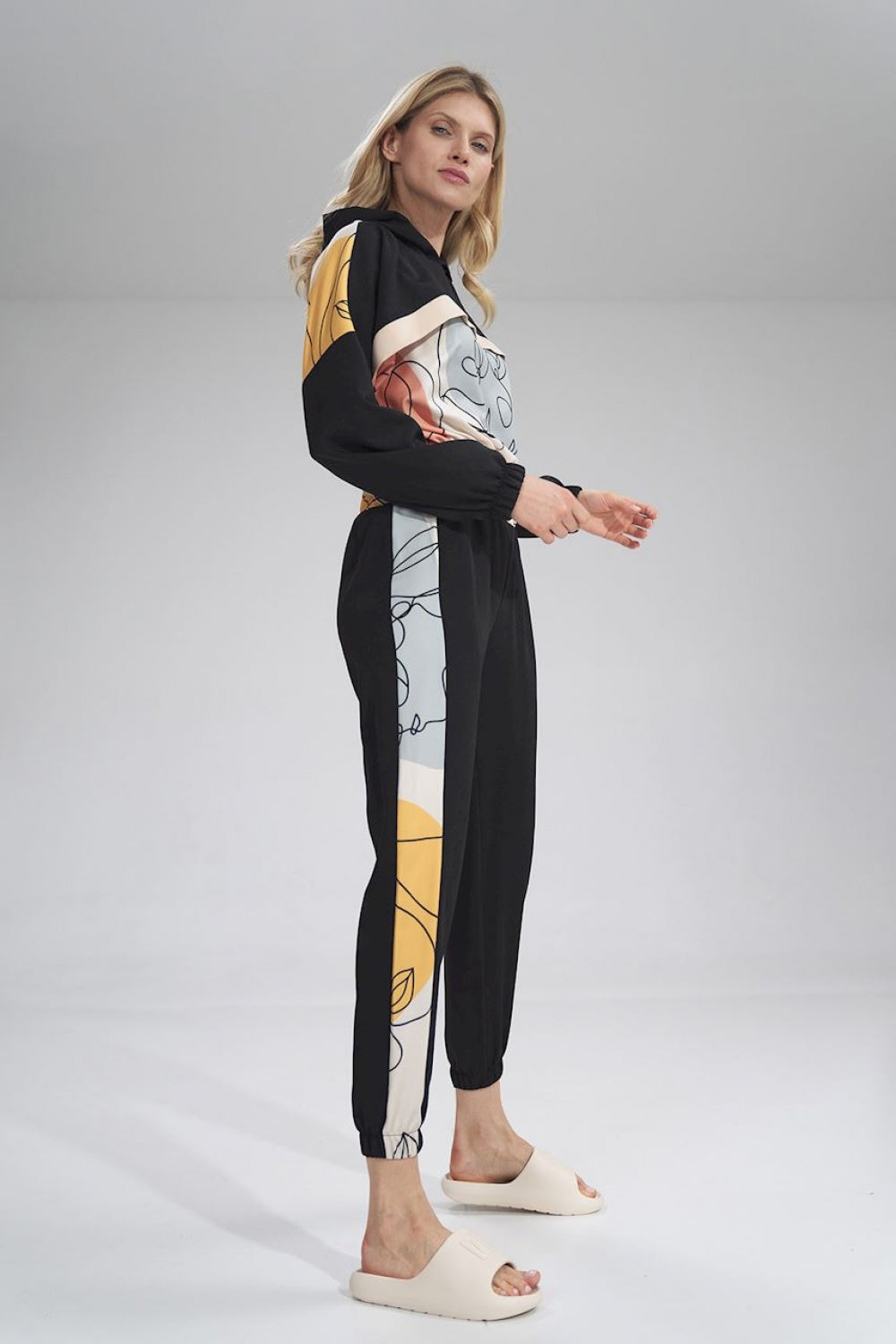 Black Wzór Tracksuit trousers