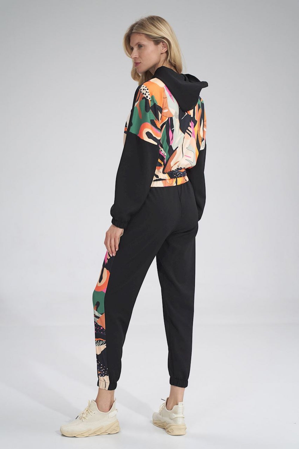 Black Wzór Tracksuit trousers
