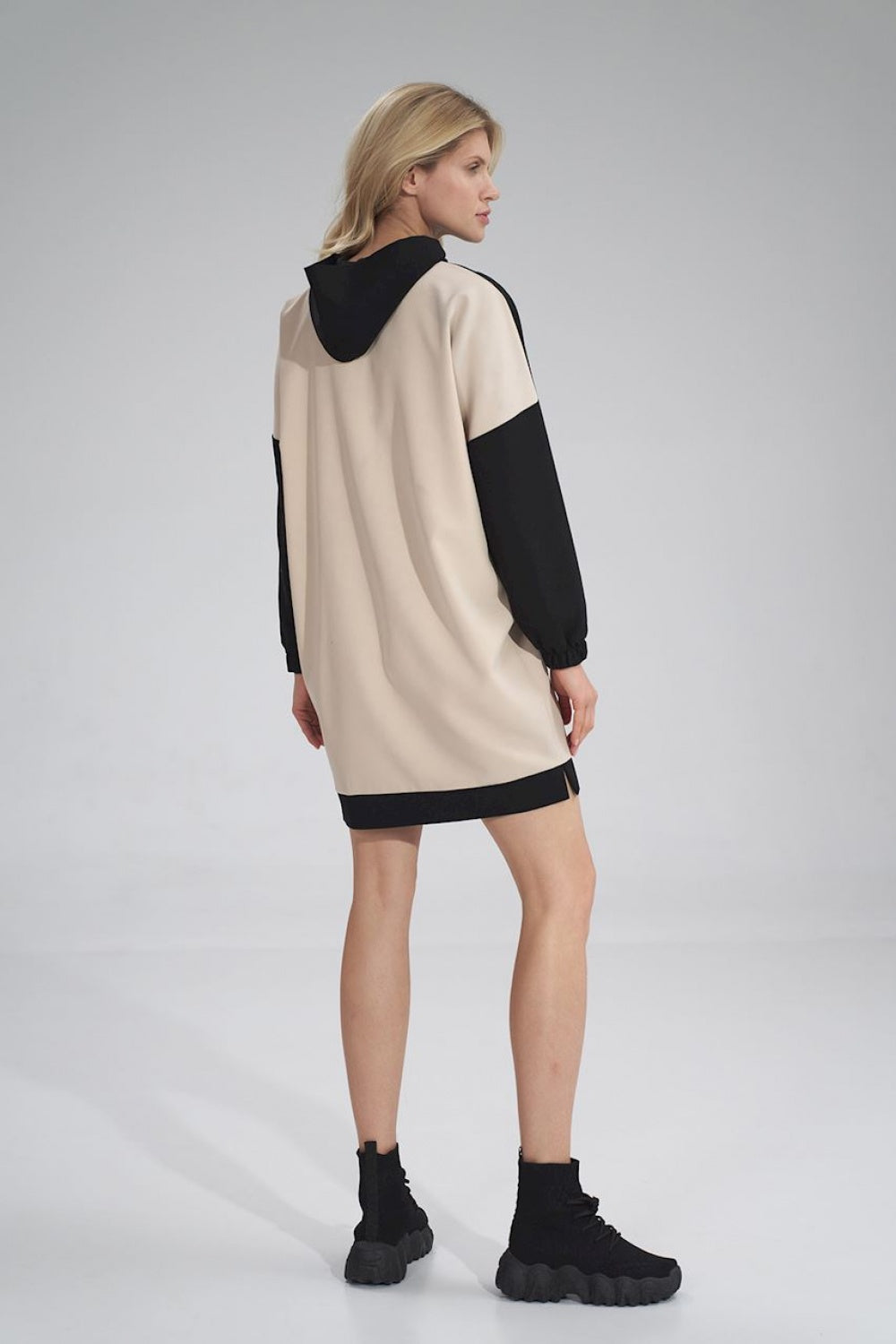 Black Beige Wzór Daydress
