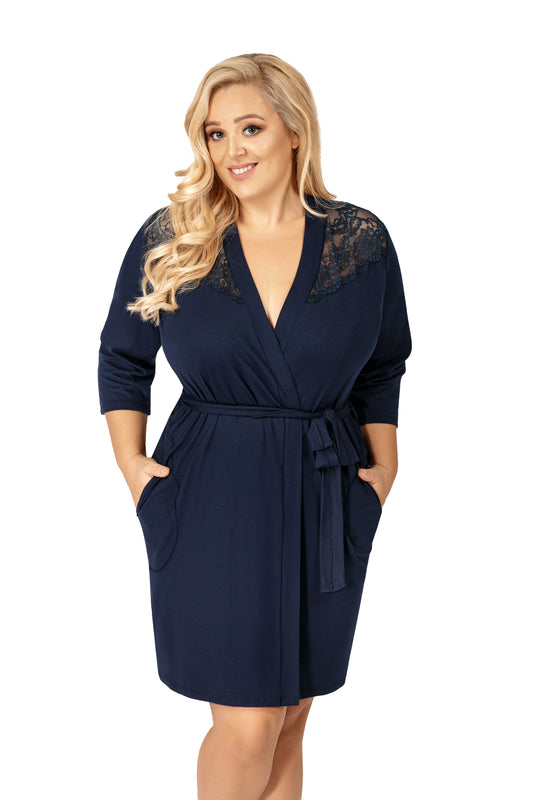Plus Navy Bathrobe