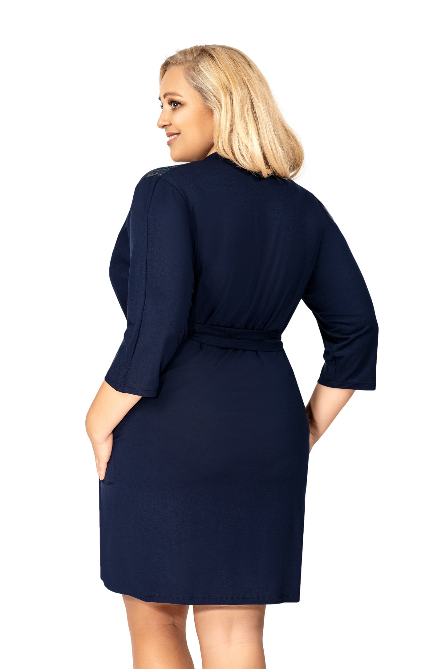 Plus Navy Bathrobe