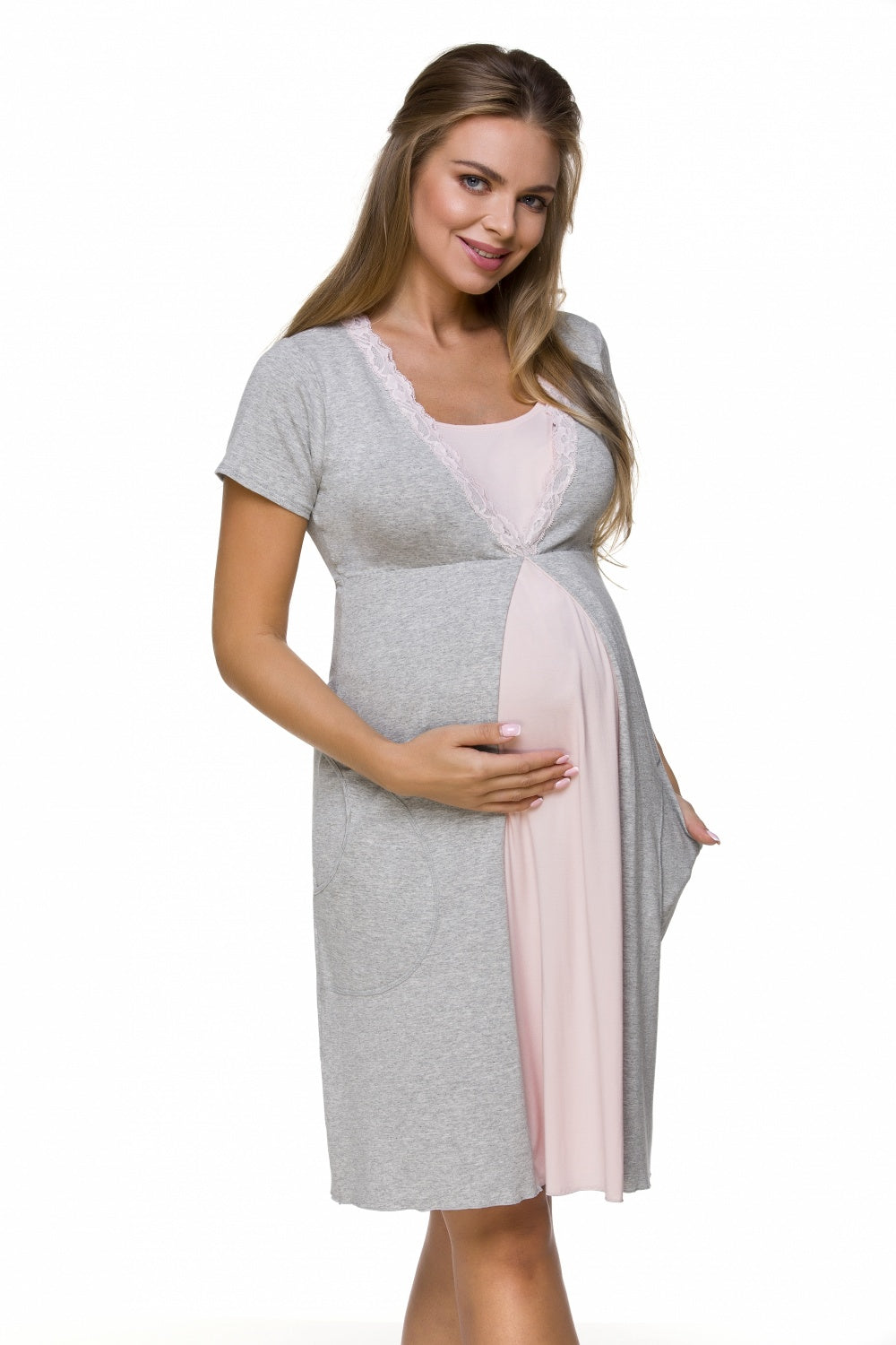 Grey Pink Nightshirt