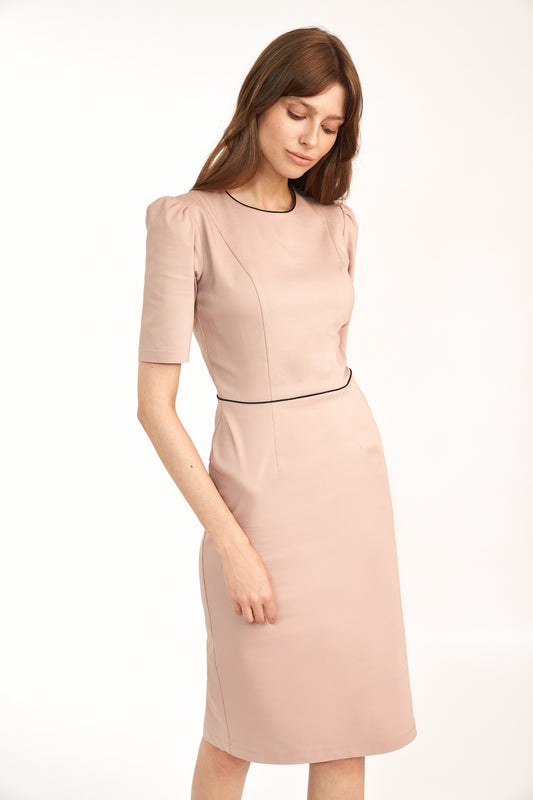 w kolorze beżowym S Beige Daydress