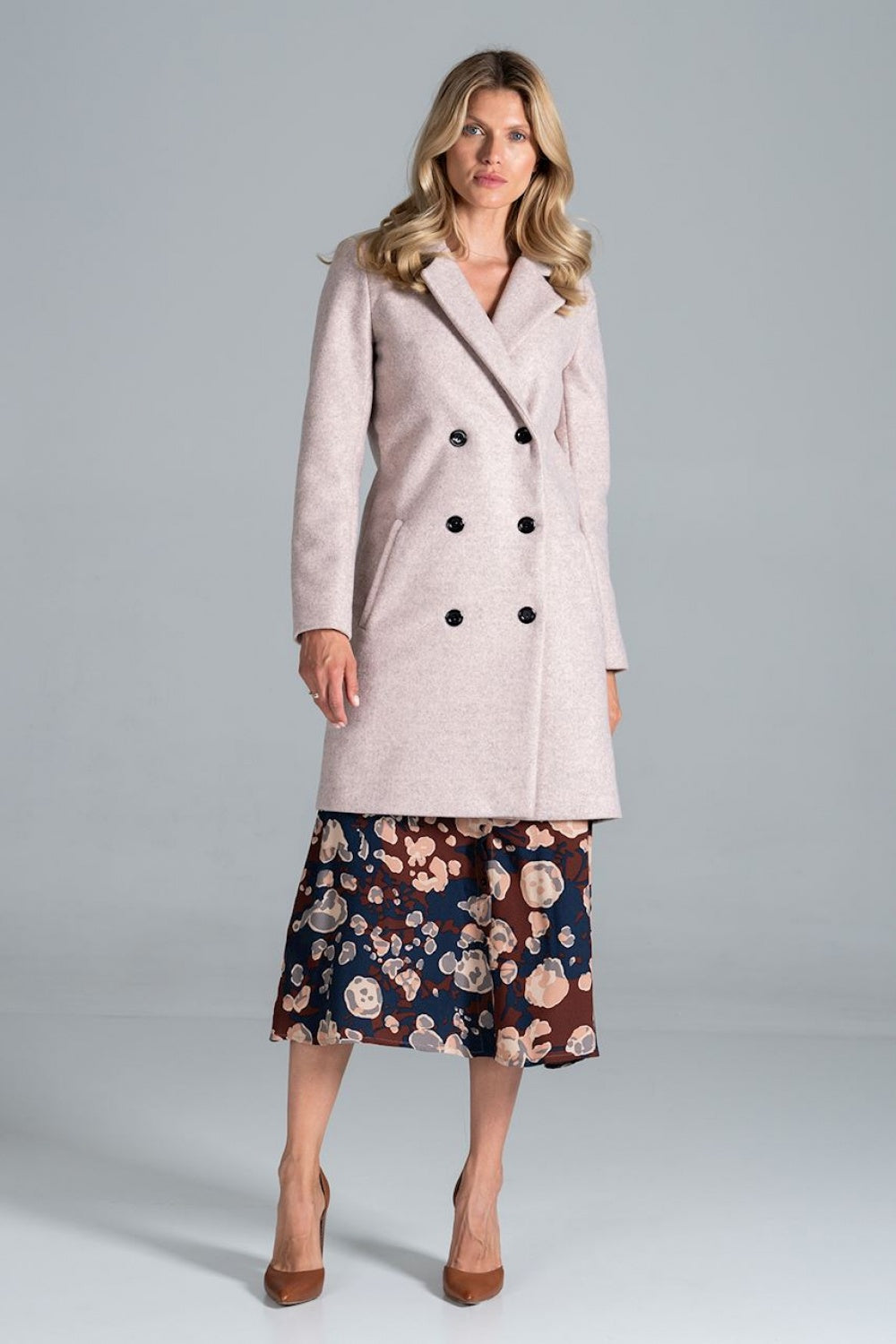 Pink Melange Coat