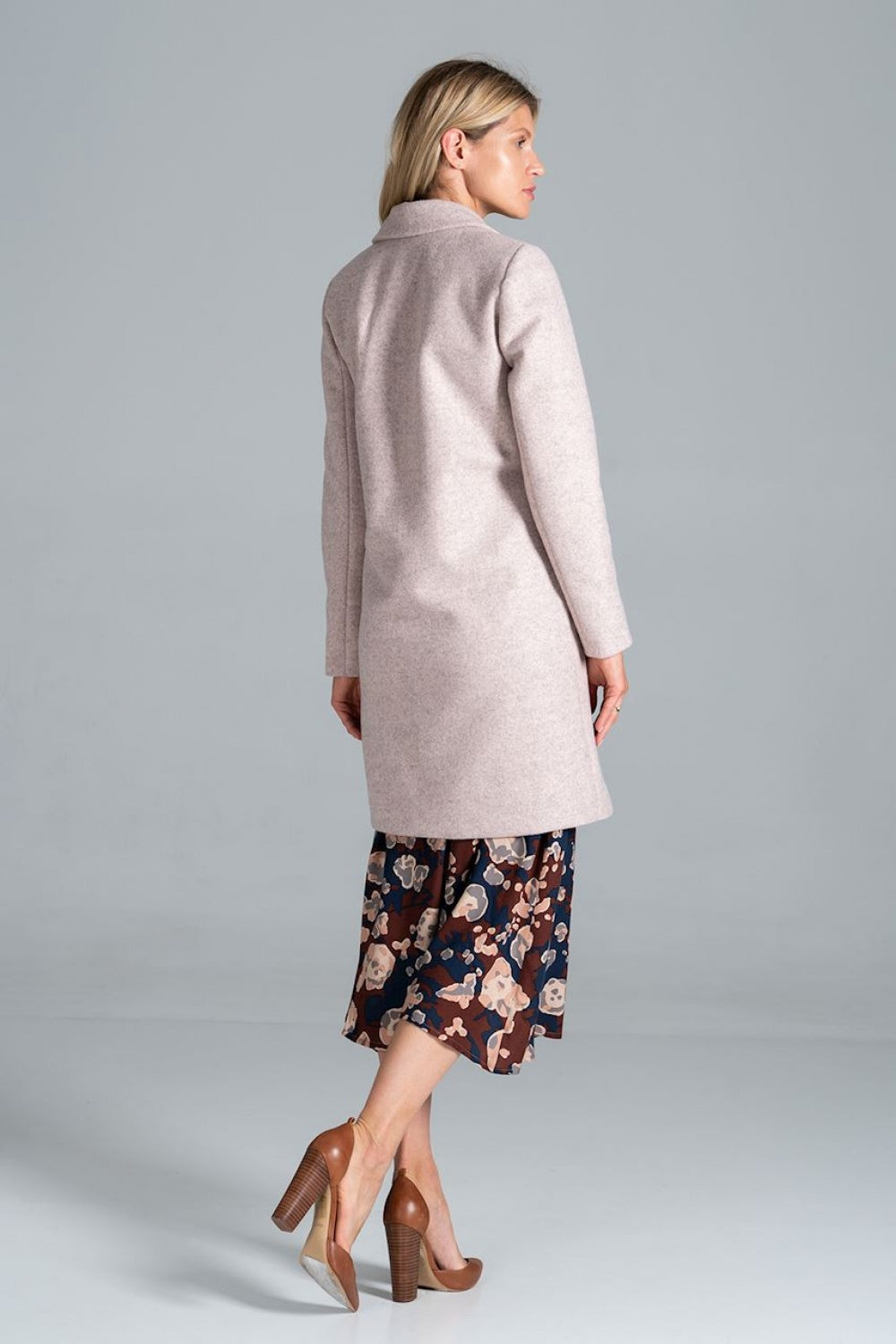 Pink Melange Coat