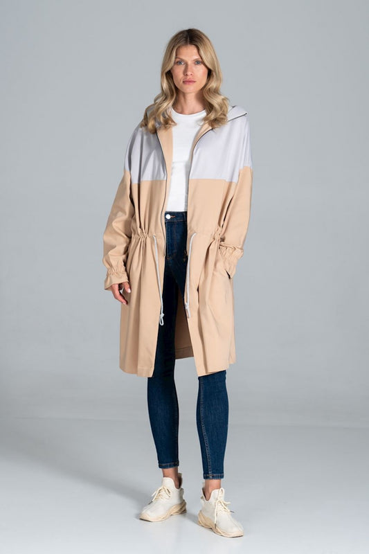 Beige Grey Coat