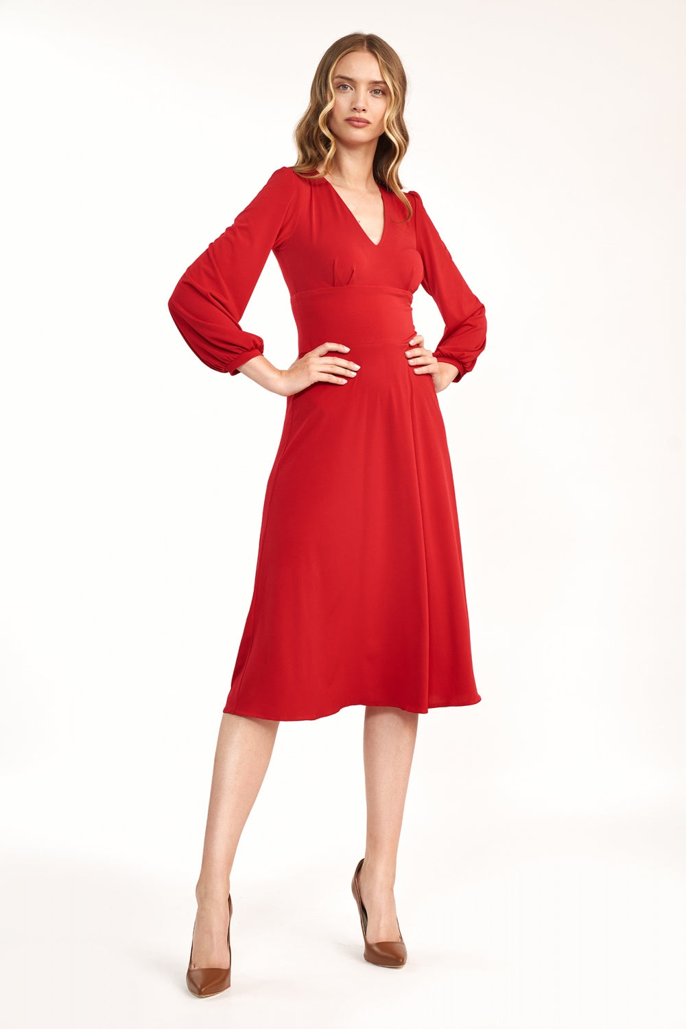 sukienka midi S Red Daydress