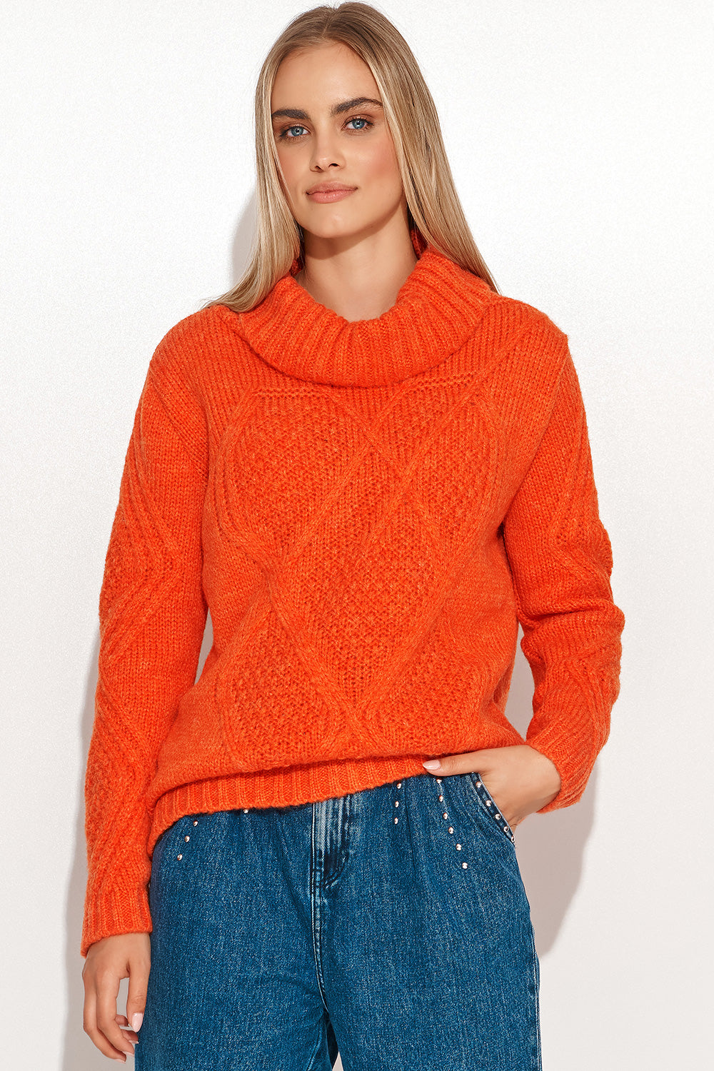Orange Turtleneck