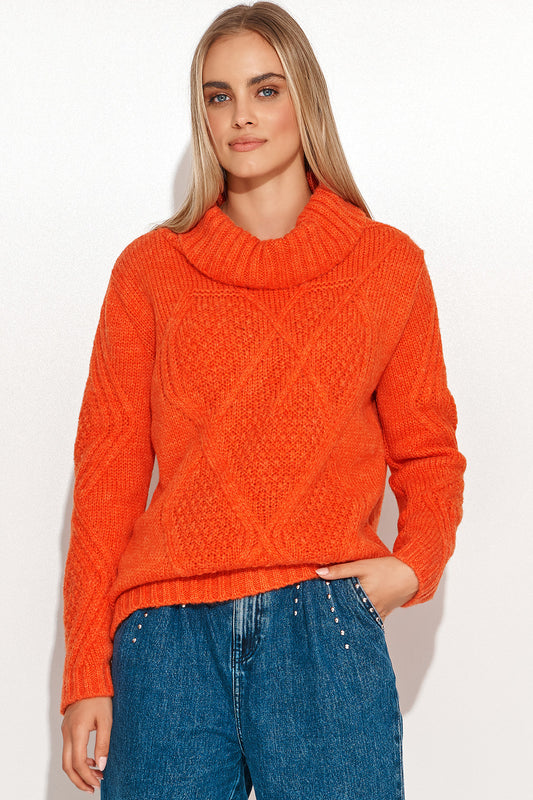 Orange Turtleneck