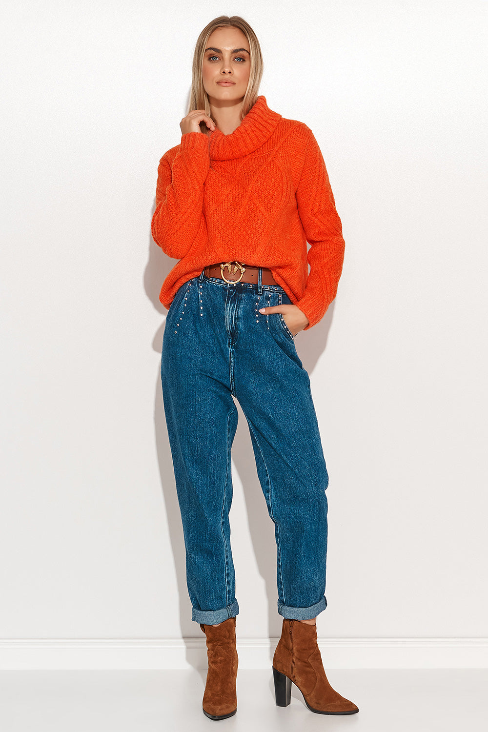 Orange Turtleneck