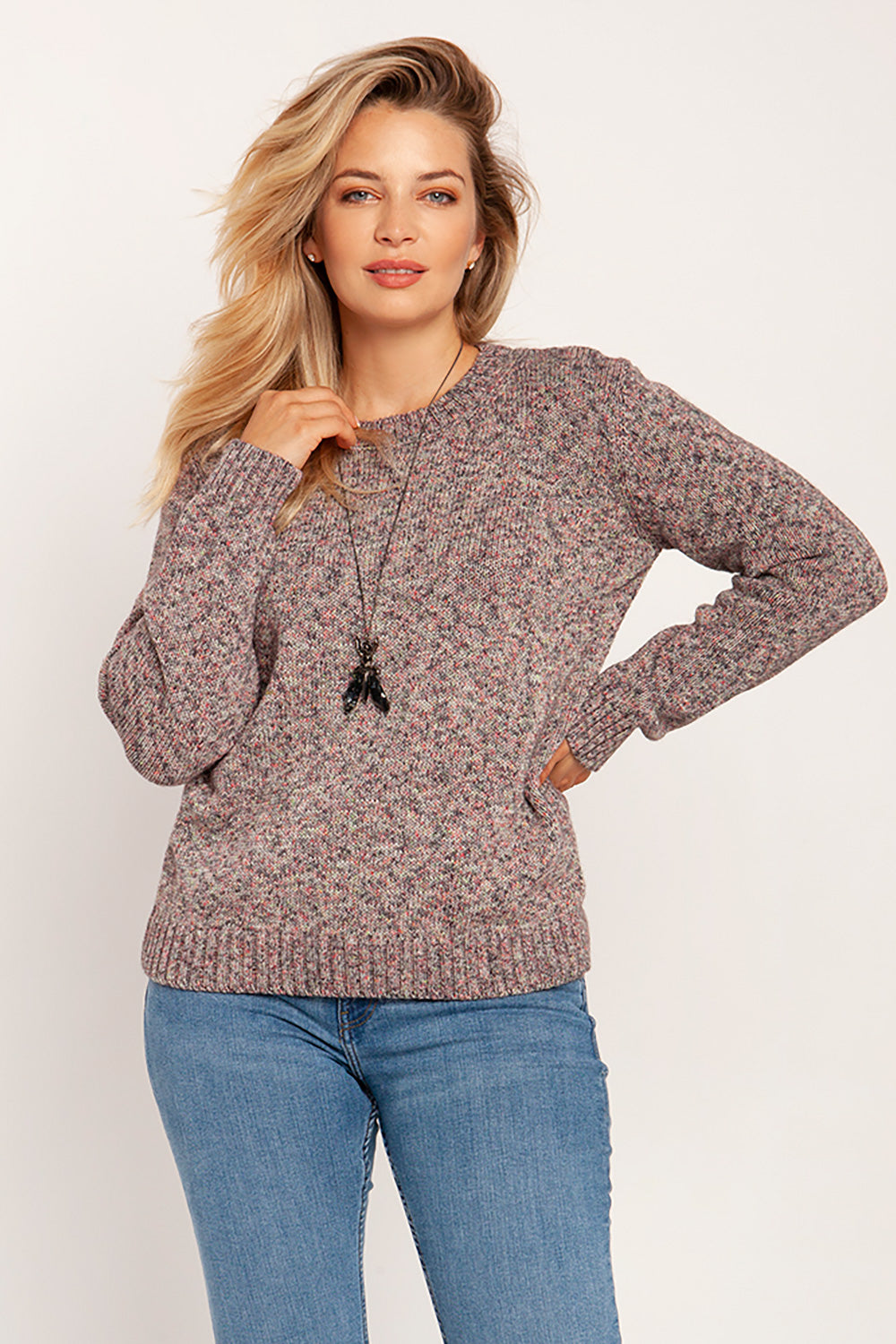 Pink Melange Jumper