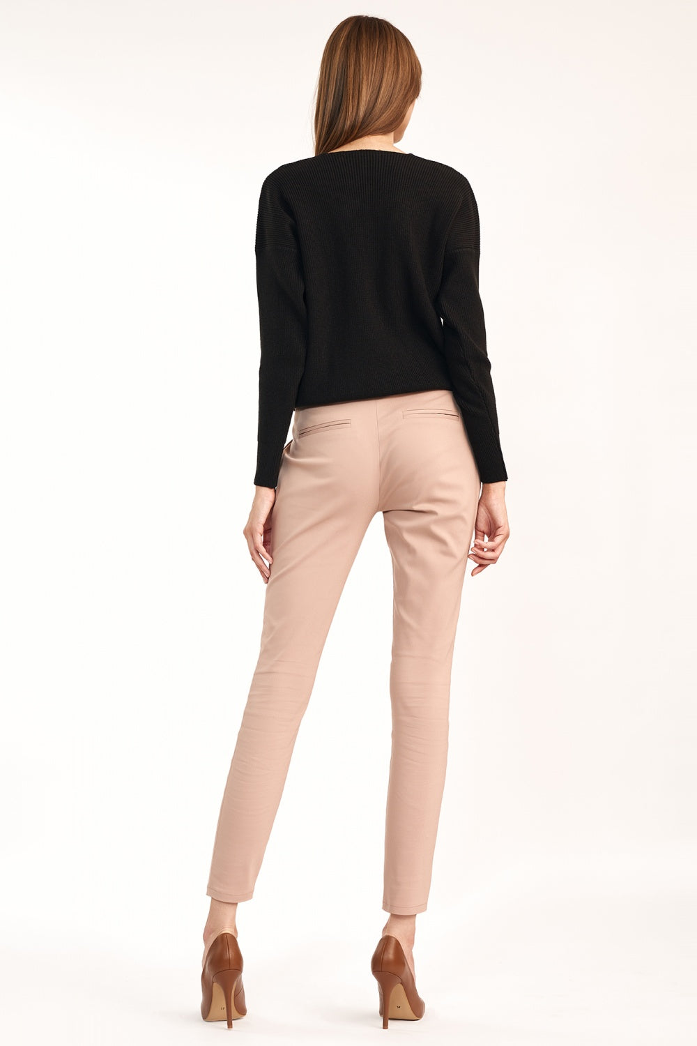 ze zwężanymi nogawkami SD Beige Women trousers