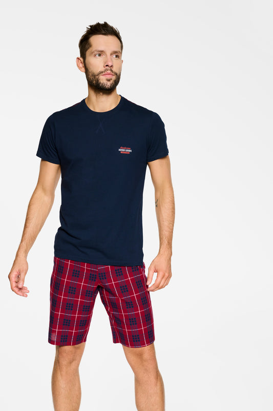 Navy Red Pyjama