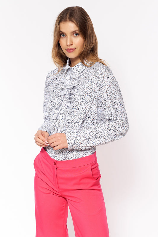 z żabotem K Flowers Long sleeve shirt