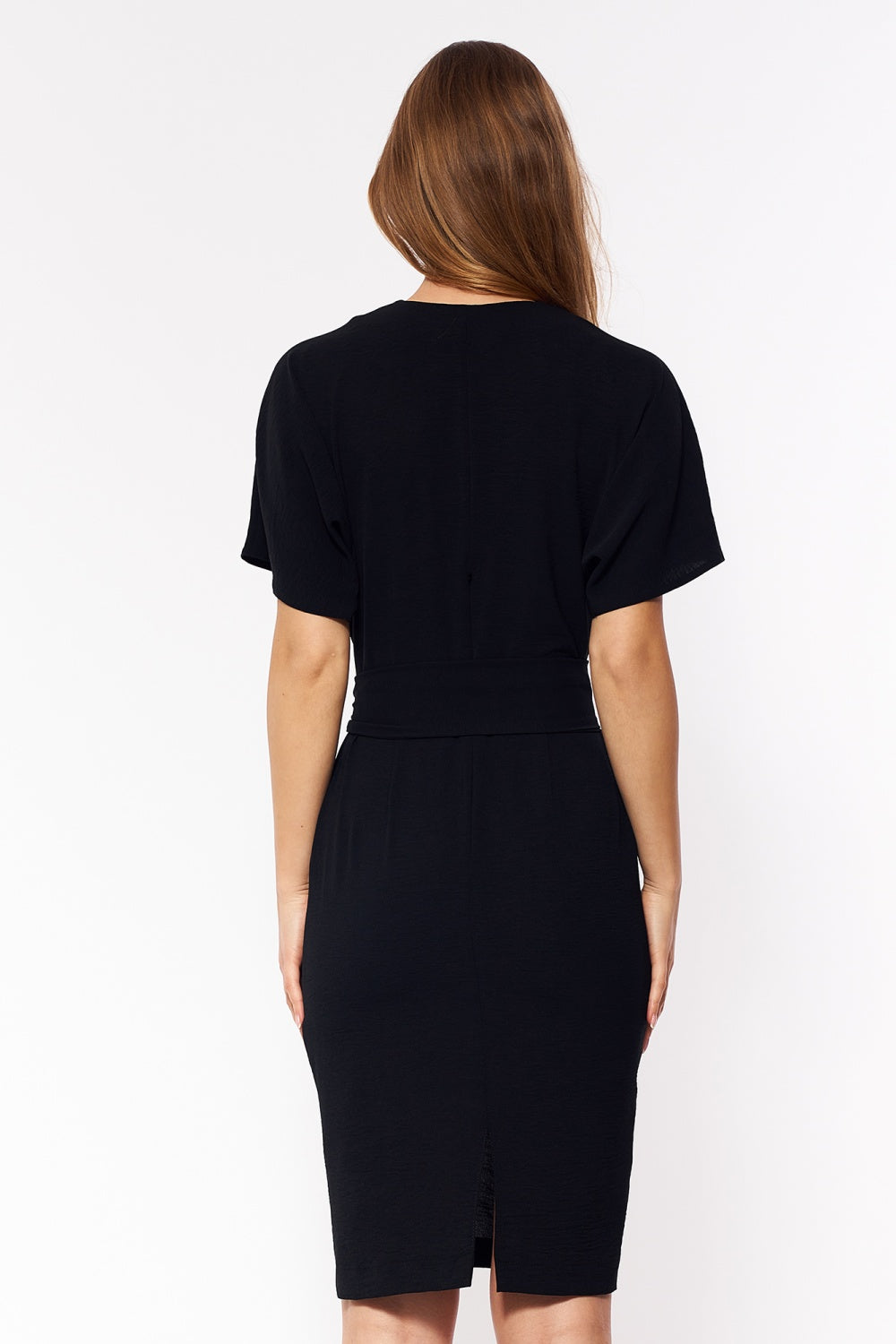 sukienka z wiązaniem w pasie S Black Daydress