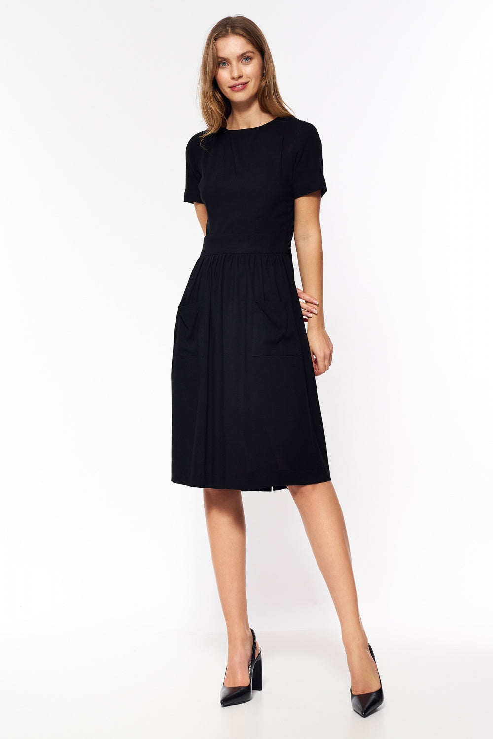 sukienka bez pleców S Black Daydress
