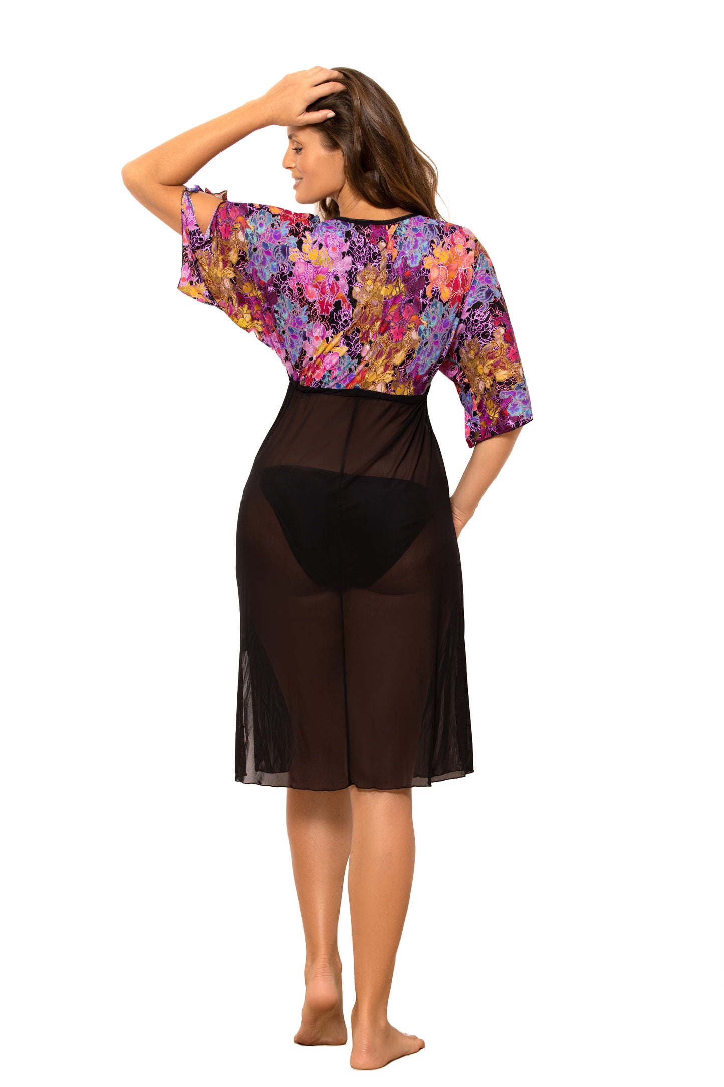 M Violet Black Beach Dress