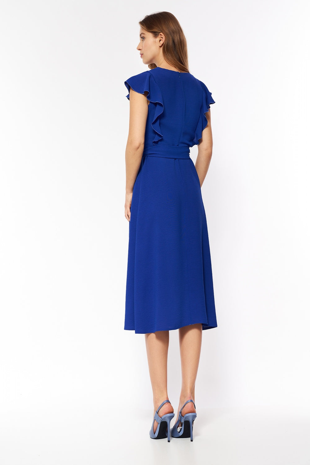 z falbanami na ramionach S Chaber Daydress