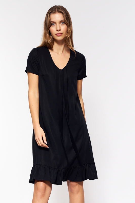 sukienka z fontaziem S Black Daydress