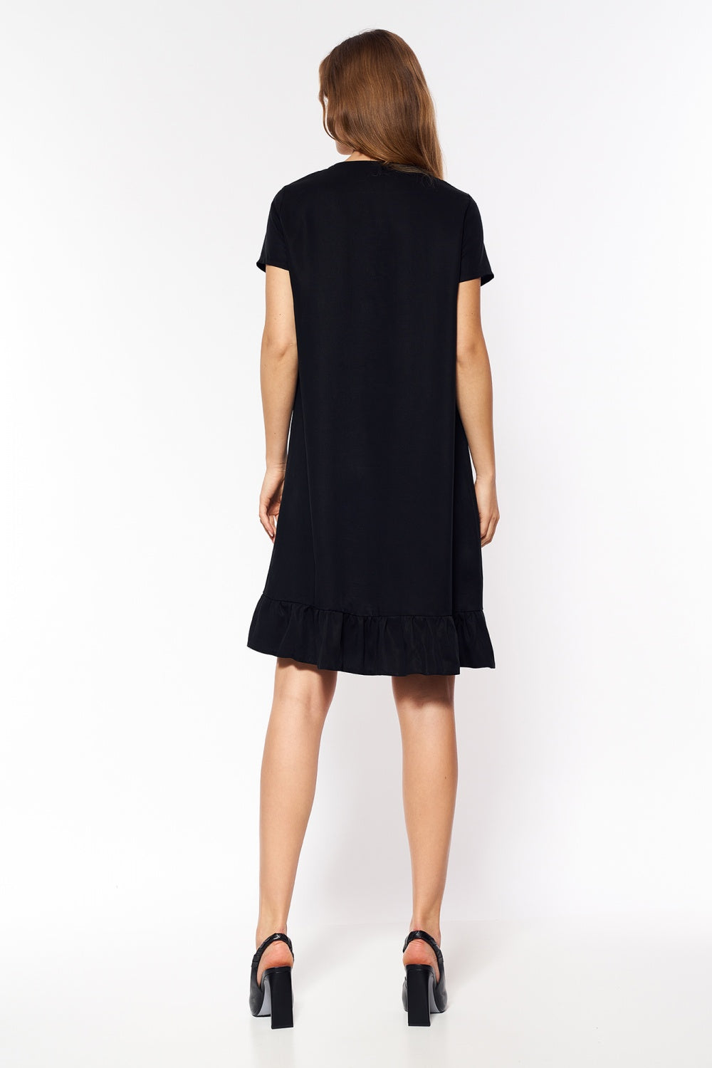 sukienka z fontaziem S Black Daydress