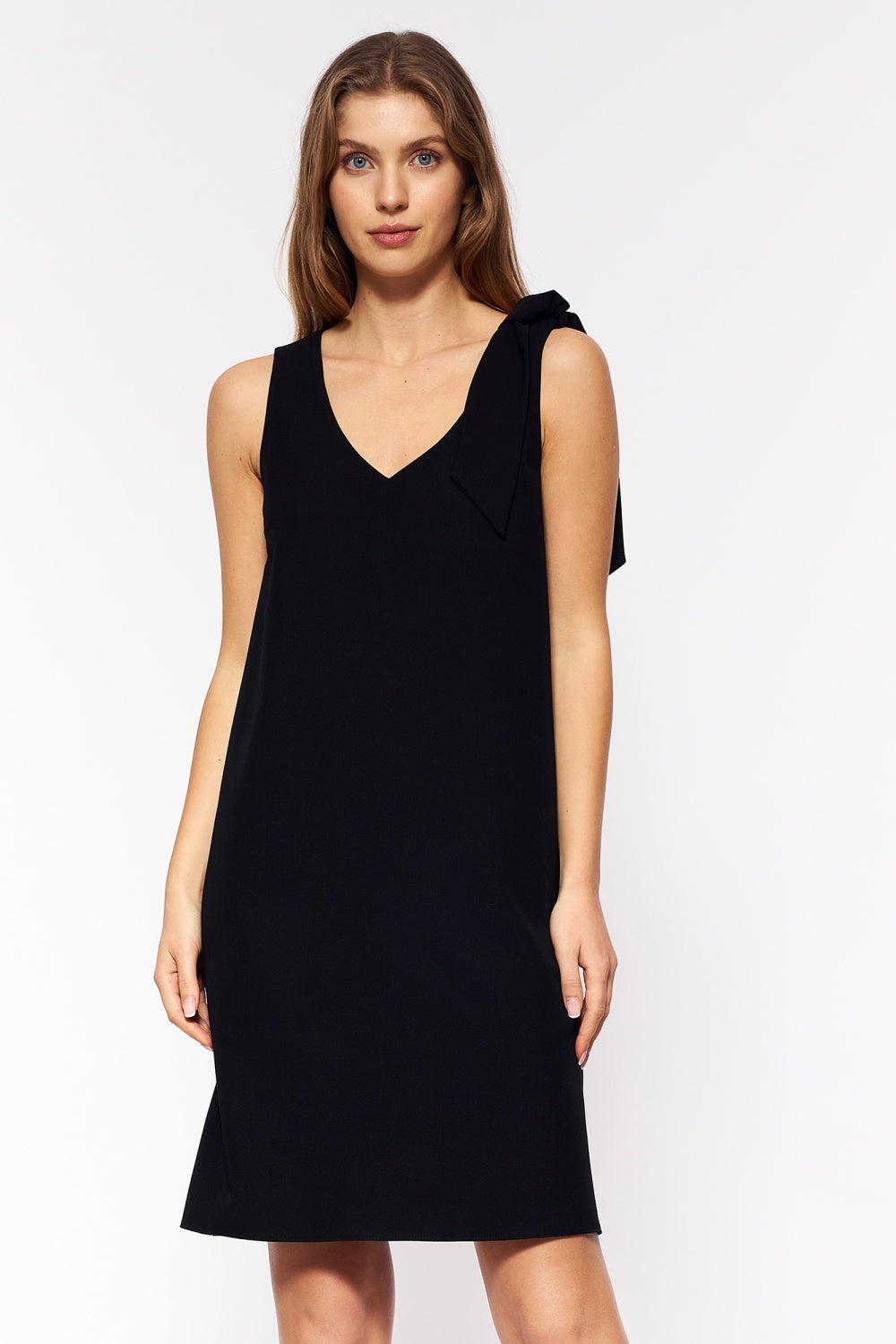 z szarfą S Black Cocktail dress