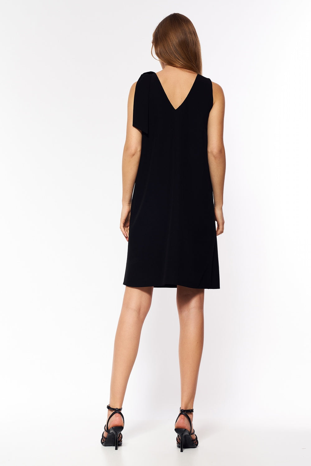 z szarfą S Black Cocktail dress