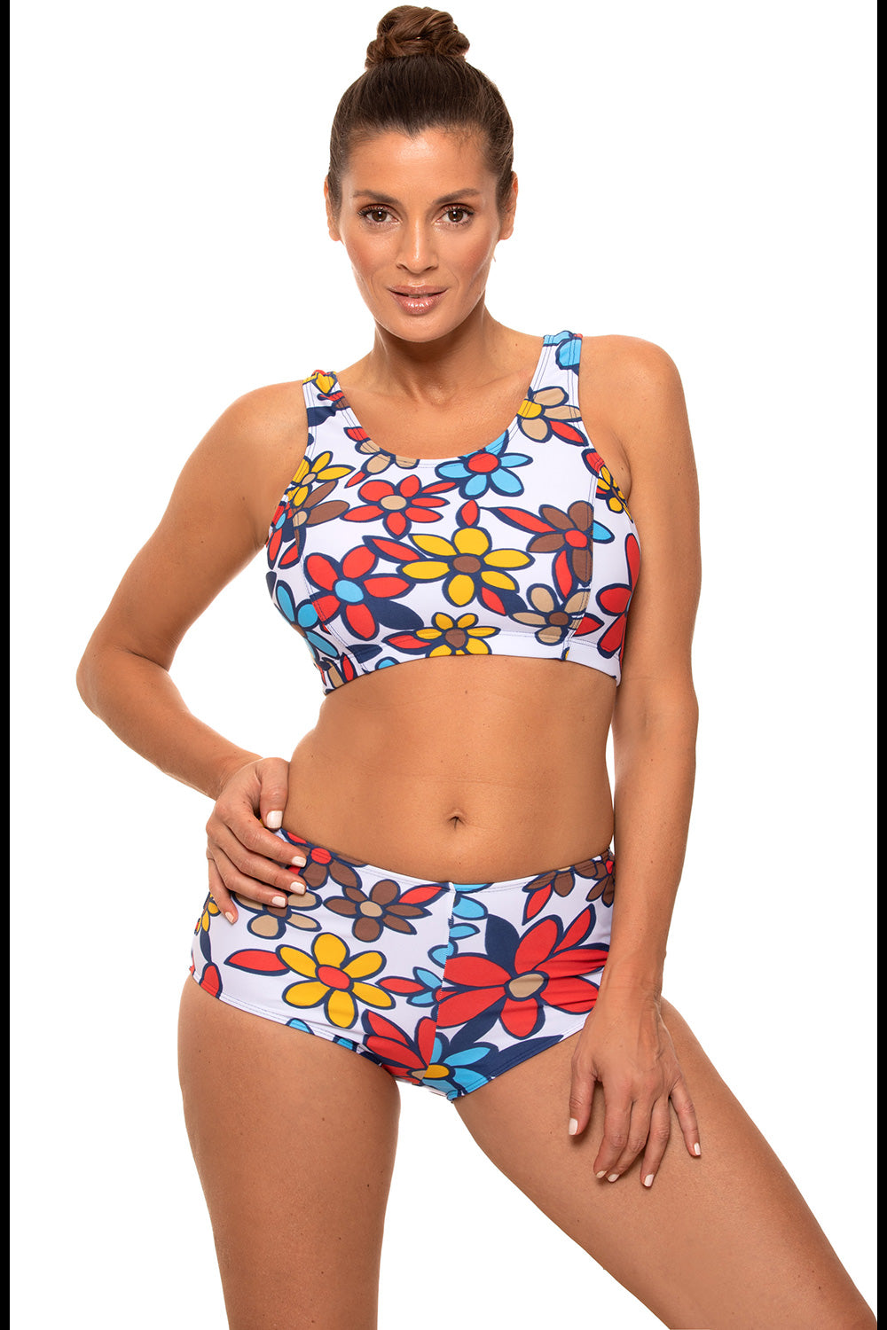 Nevin White Flowers Swimsuit two piece