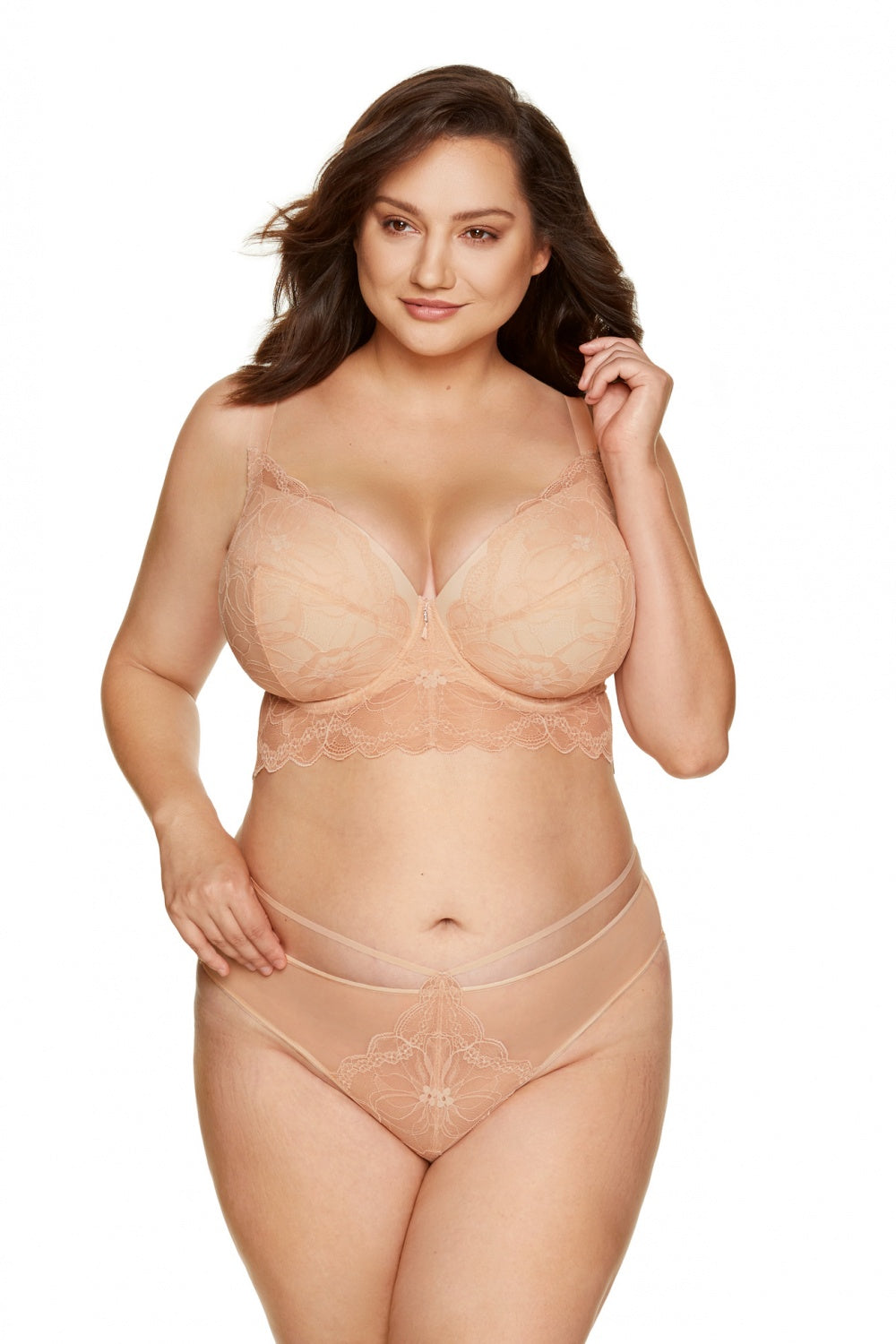 B Beige Padded bra