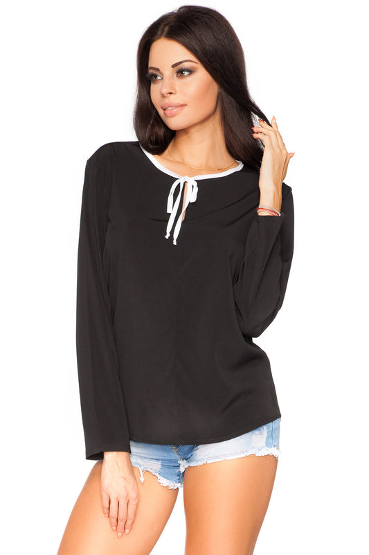 Black White Blouse